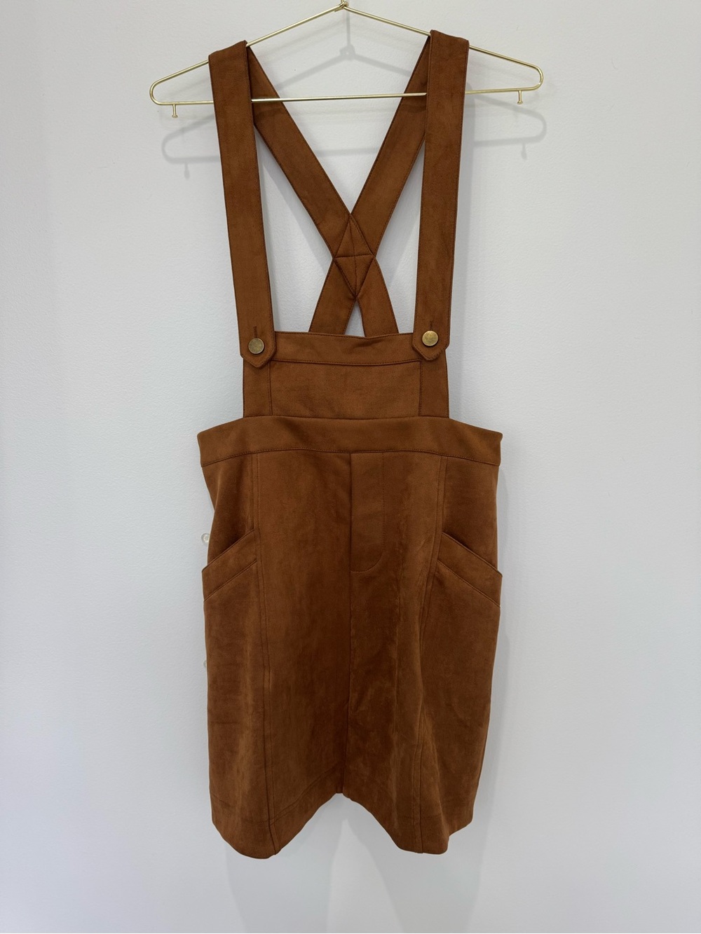 Kori Brown Suspender Skirt